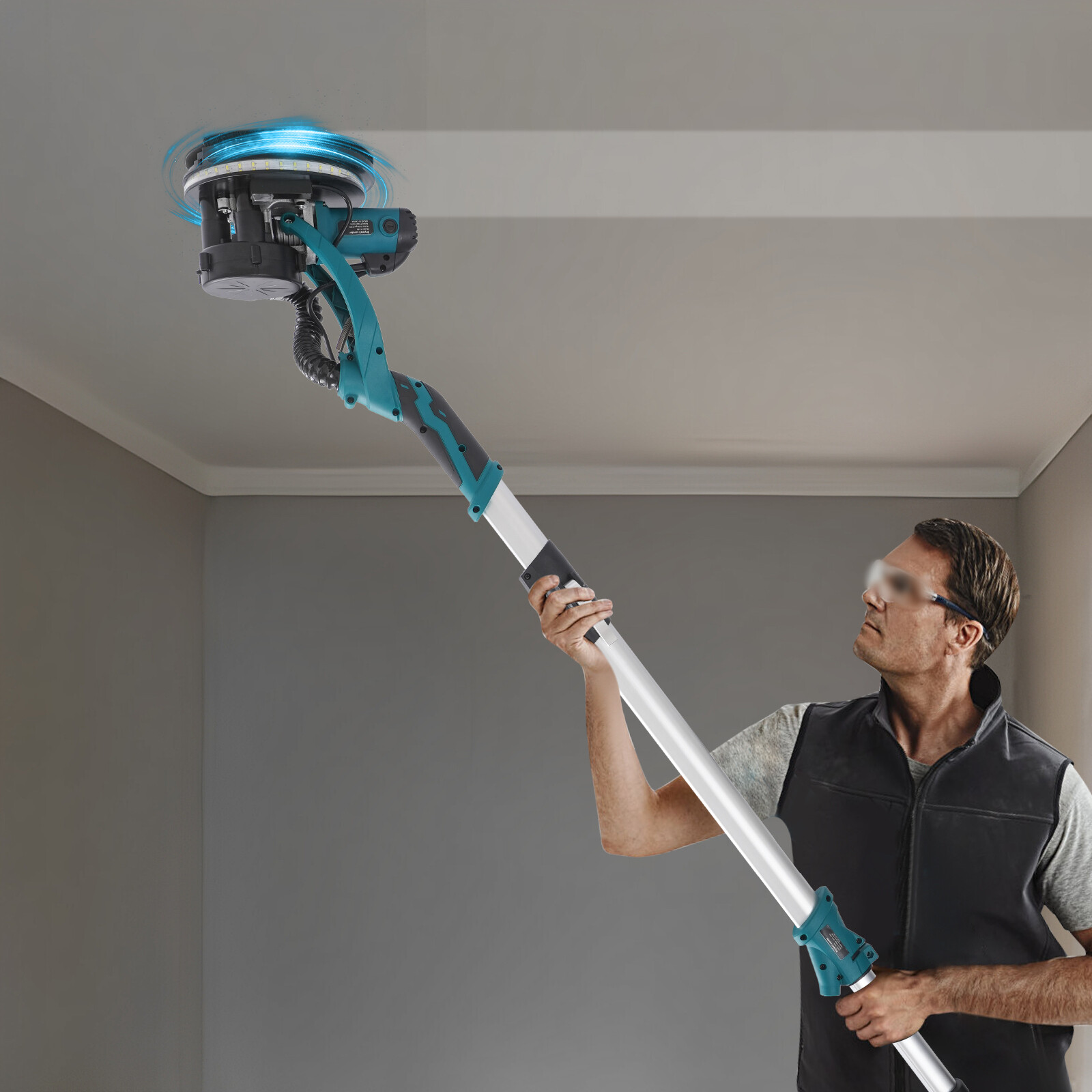 Electric Ceiling Wall Sander Variable Speed Drywall Dustless Sanding Machine
