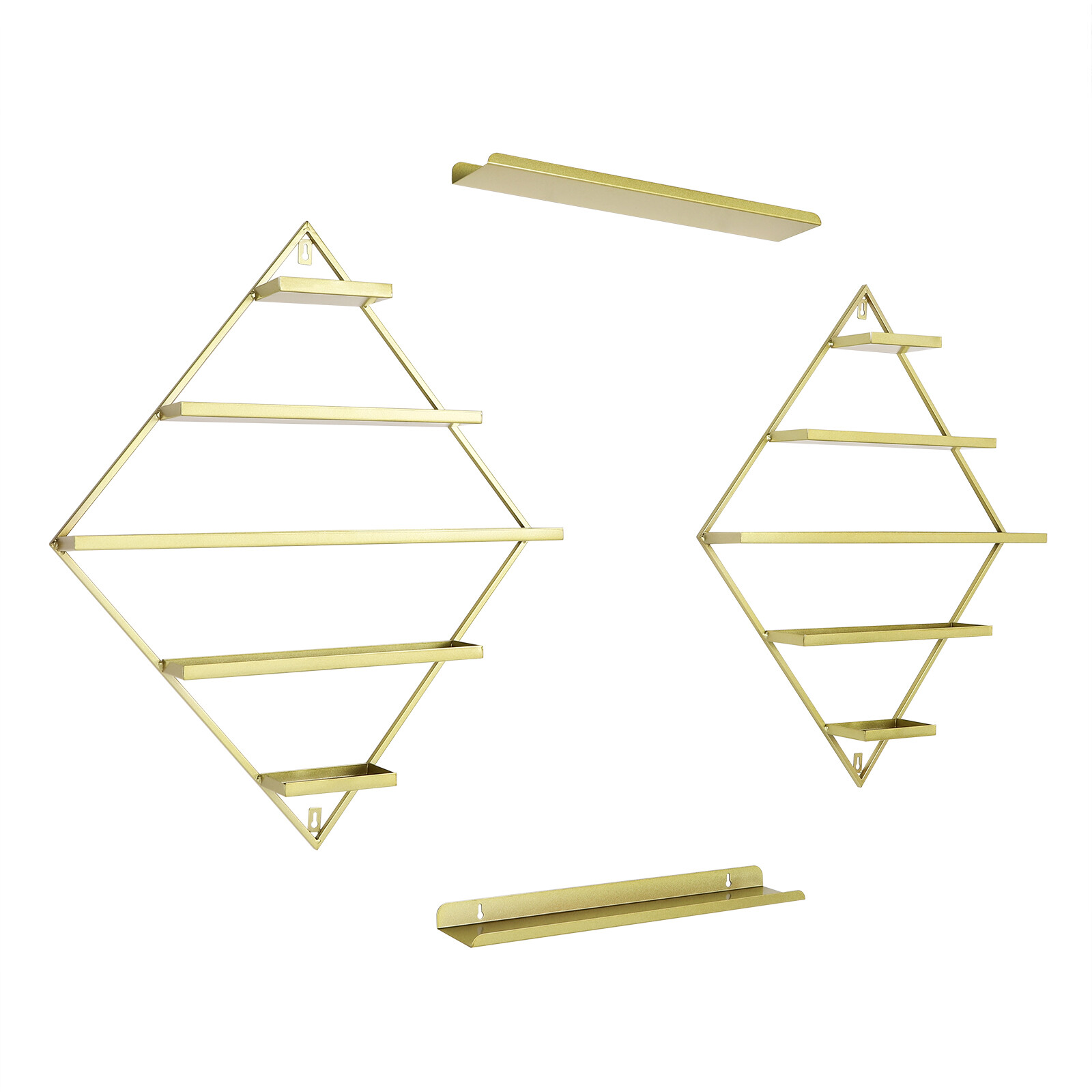 Rhombus?Nail?Polish?Racks, Wall-mounted Nail Polish Racks, 5-tier Display Racks