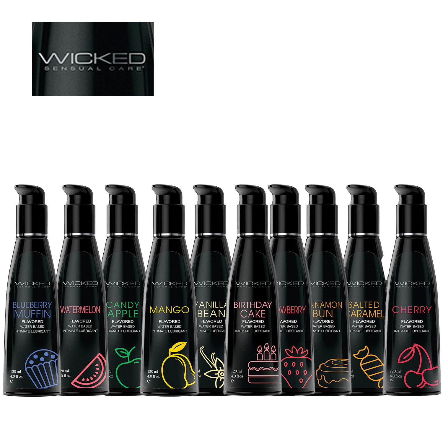 Wicked Aqua Edible Fruit Flavor Sex Lube Water Based Personal Natural Lubricant