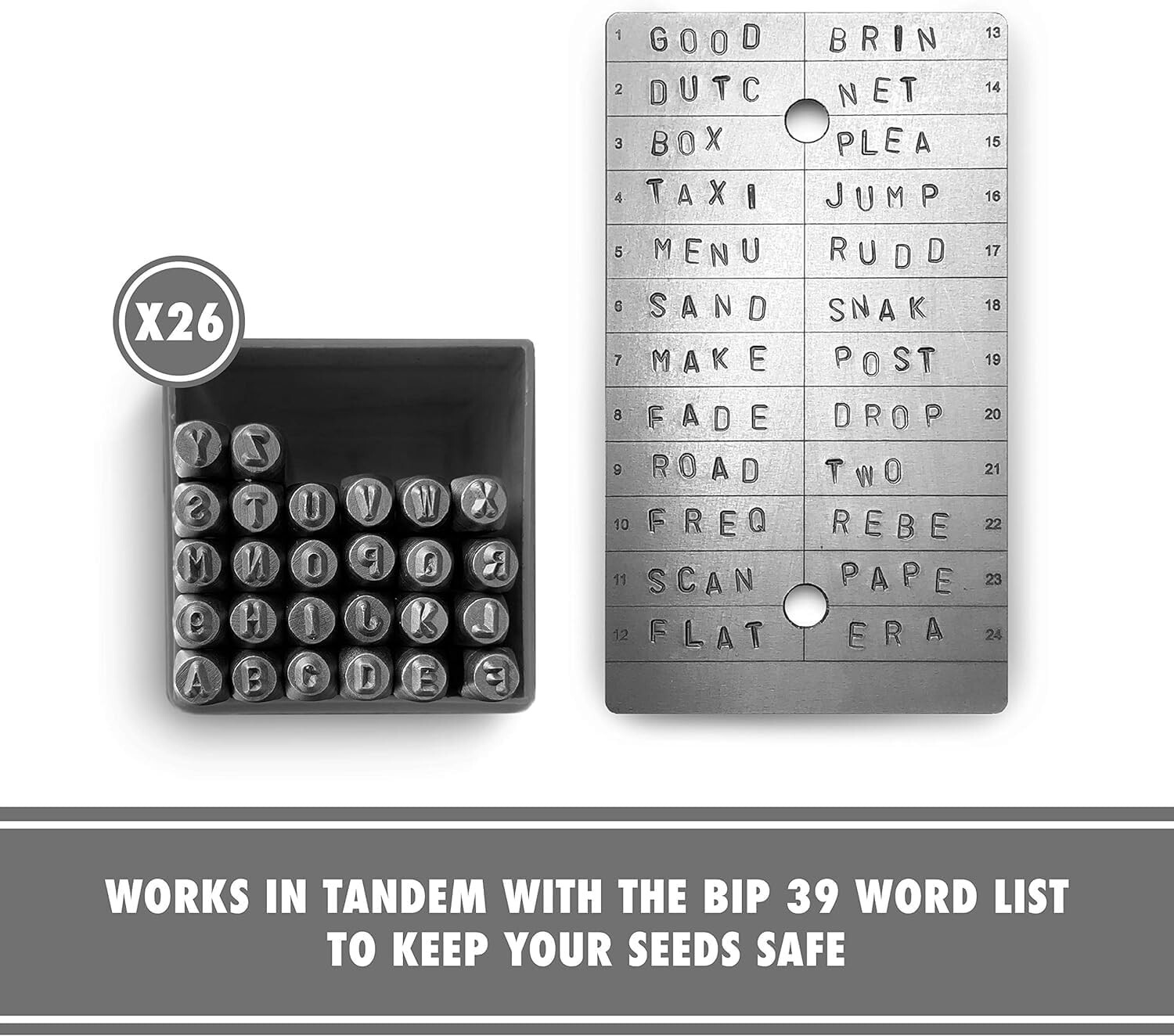Comprehensive Seed Storage Solution: 2 Titanium Plates with Punch Set Included