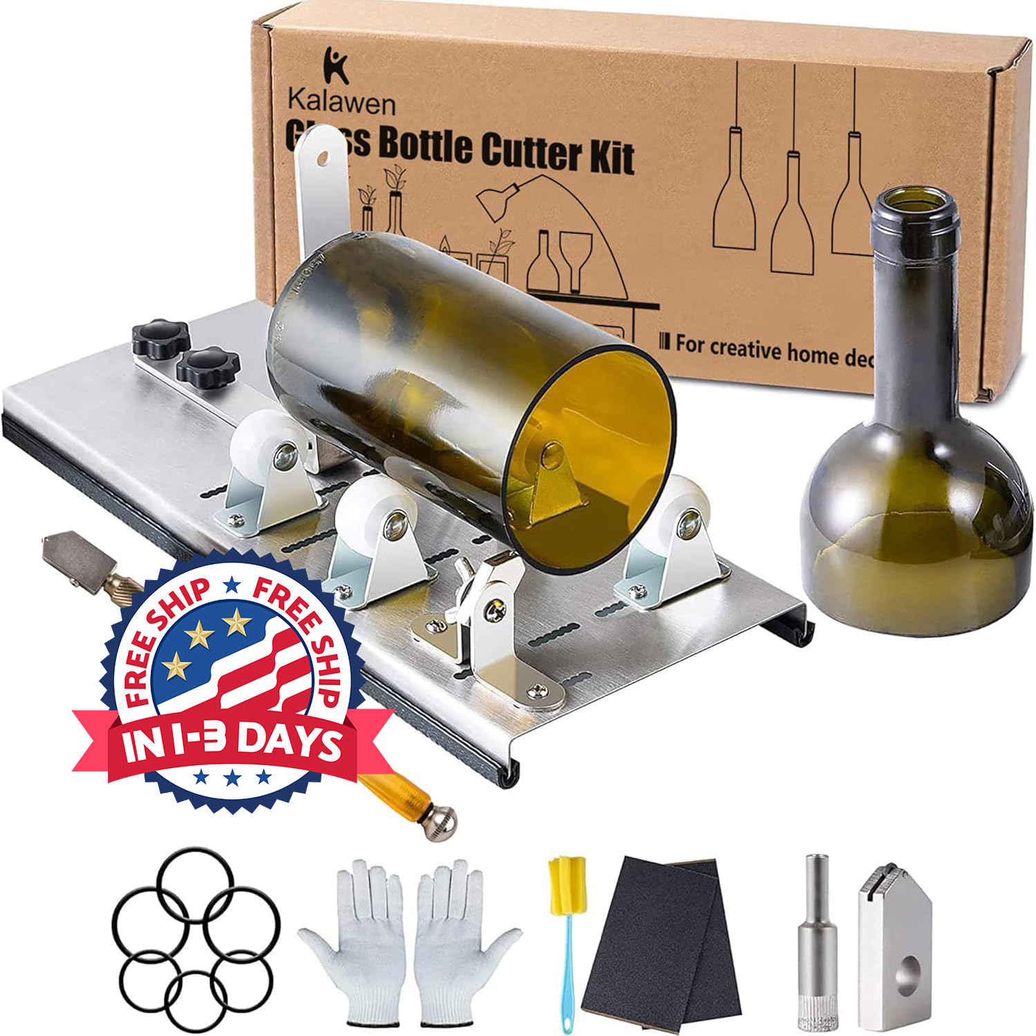 Cortador De Botellas De Vidrio De Todo Tipo Herramienta Con Kit De Accesorios