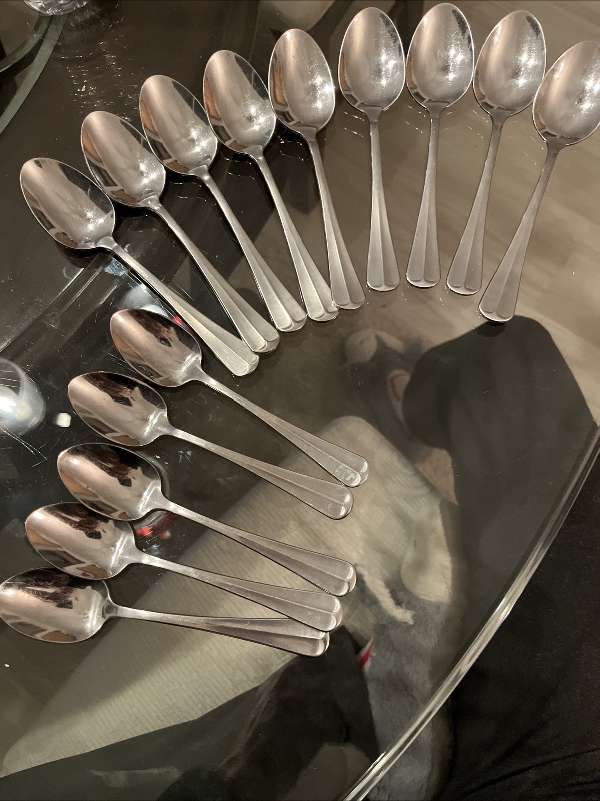 14 Stainless Steel Flatware Mexico Teaspoons & Oval Soup Spoons Forks Unbranded