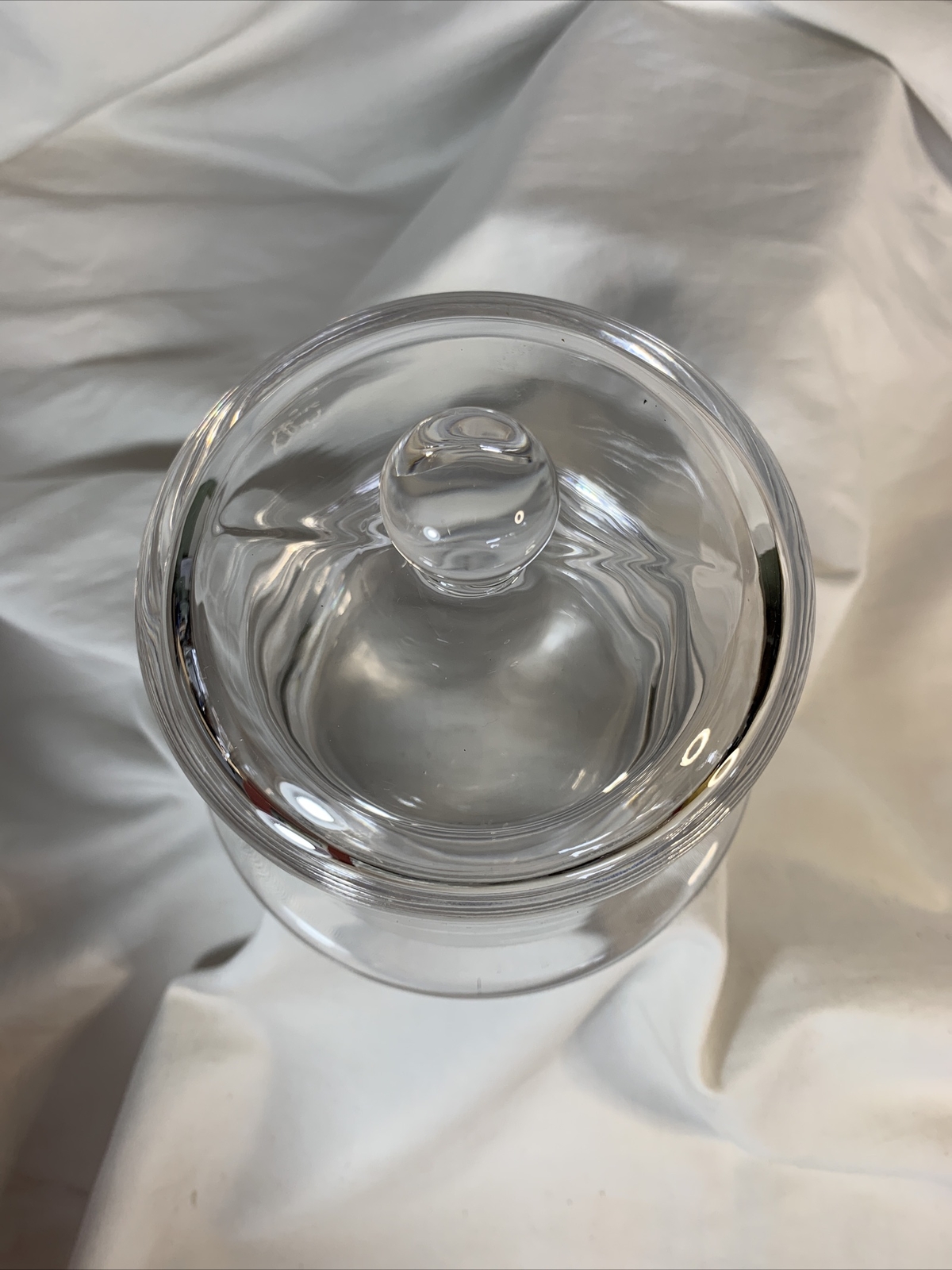 Clear ~ Round Covered Dish 3.5" Tall ~ CH-8950