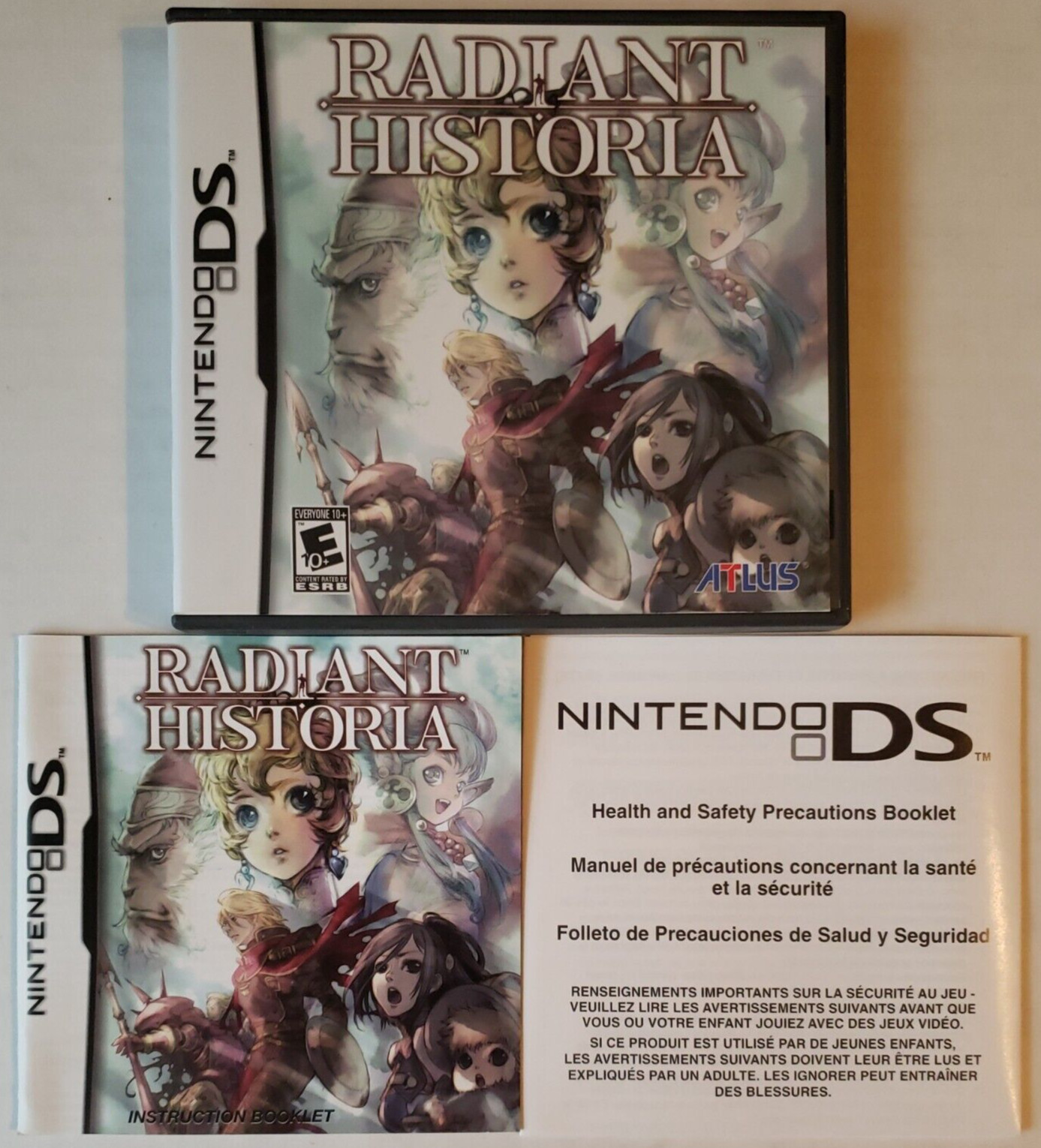 CASE & MANUALS ONLY, NO GAME ~ RADIANT HISTORIA ~ NINTENDO DS ~ 2010 ATLUS