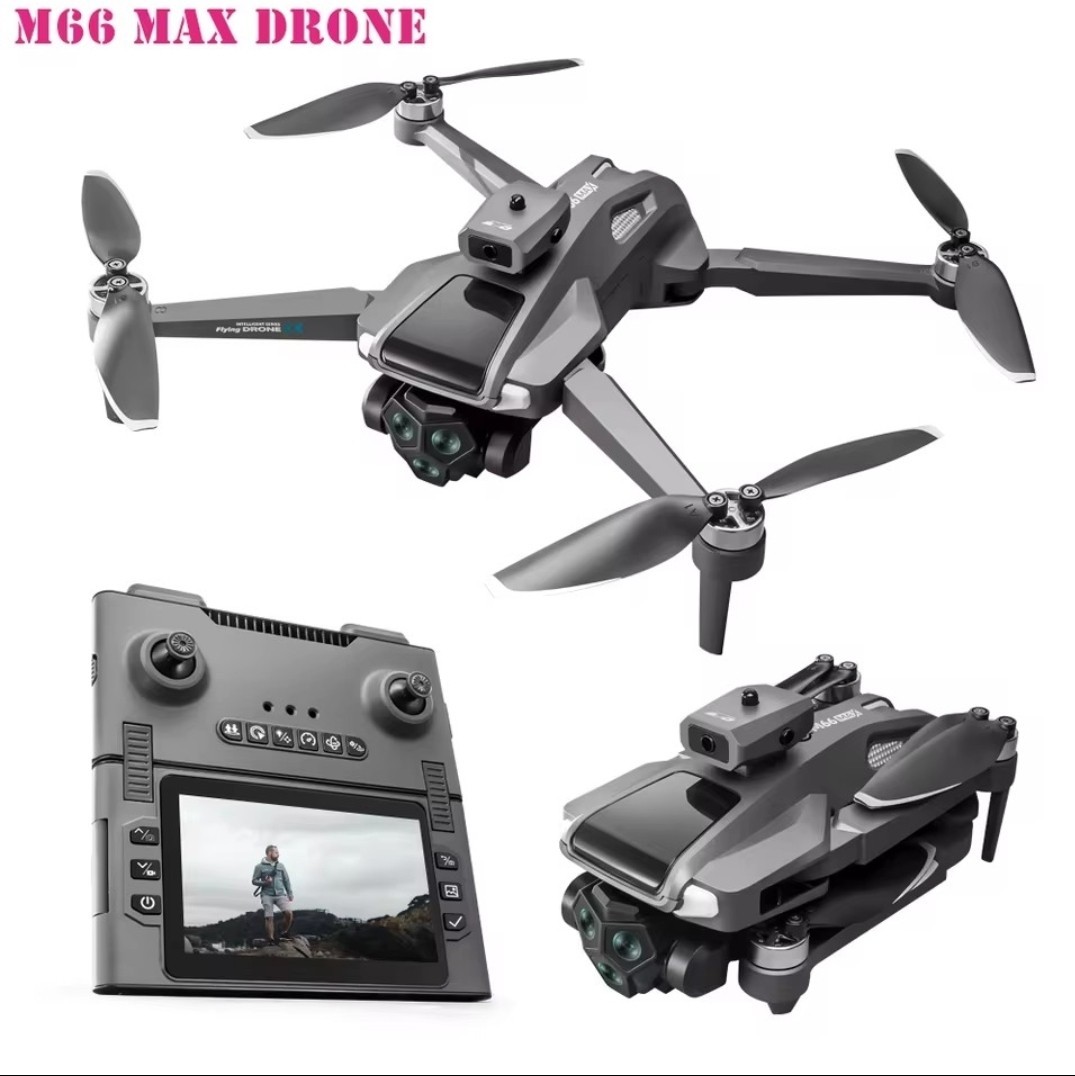 ✅ Drone M66 8K Camera 5G FPV Remote Control Foldable Screen Quadcopter Brushless