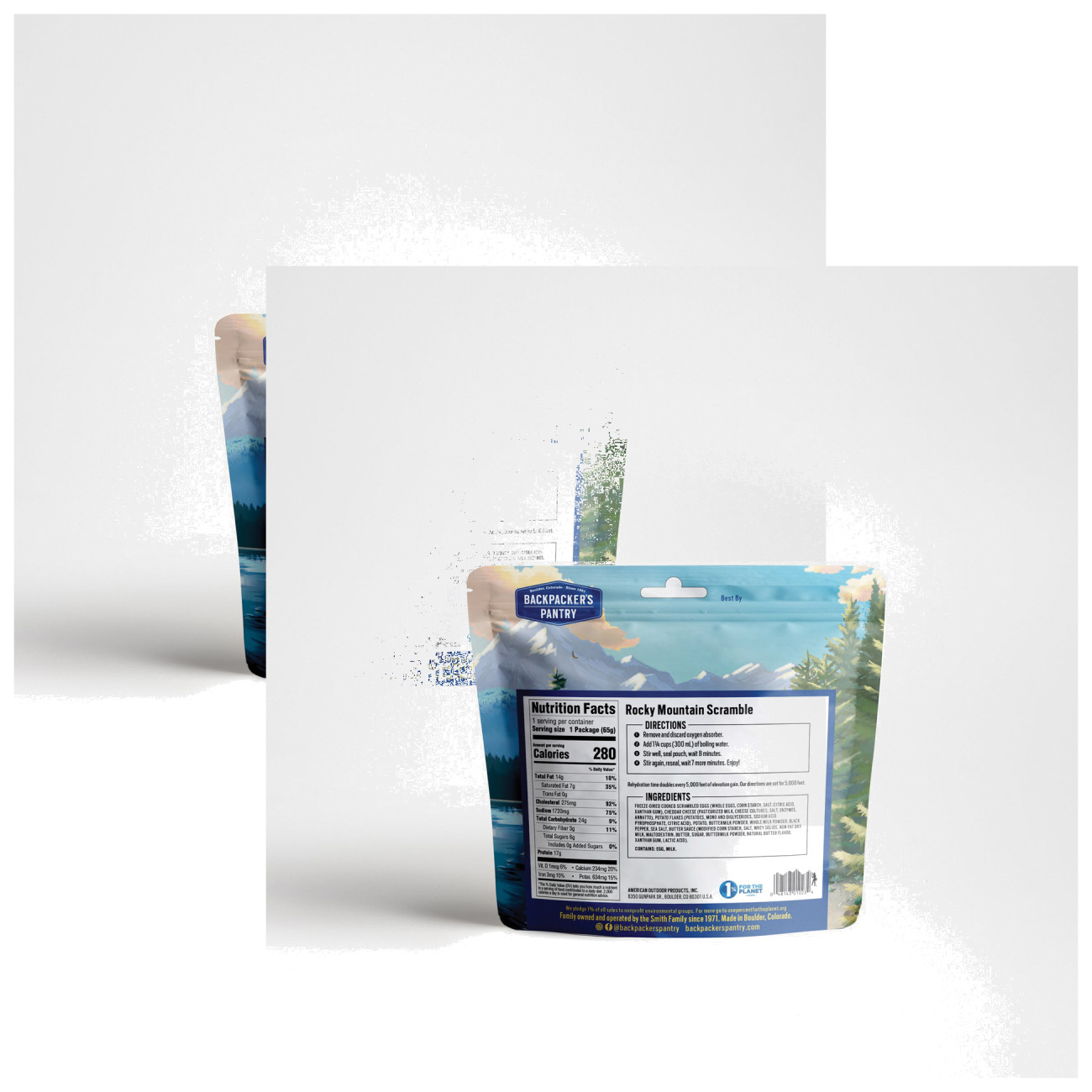 Pack of 2 Backpacker's Pantry Rocky Mountain Scrambler 1 Serving