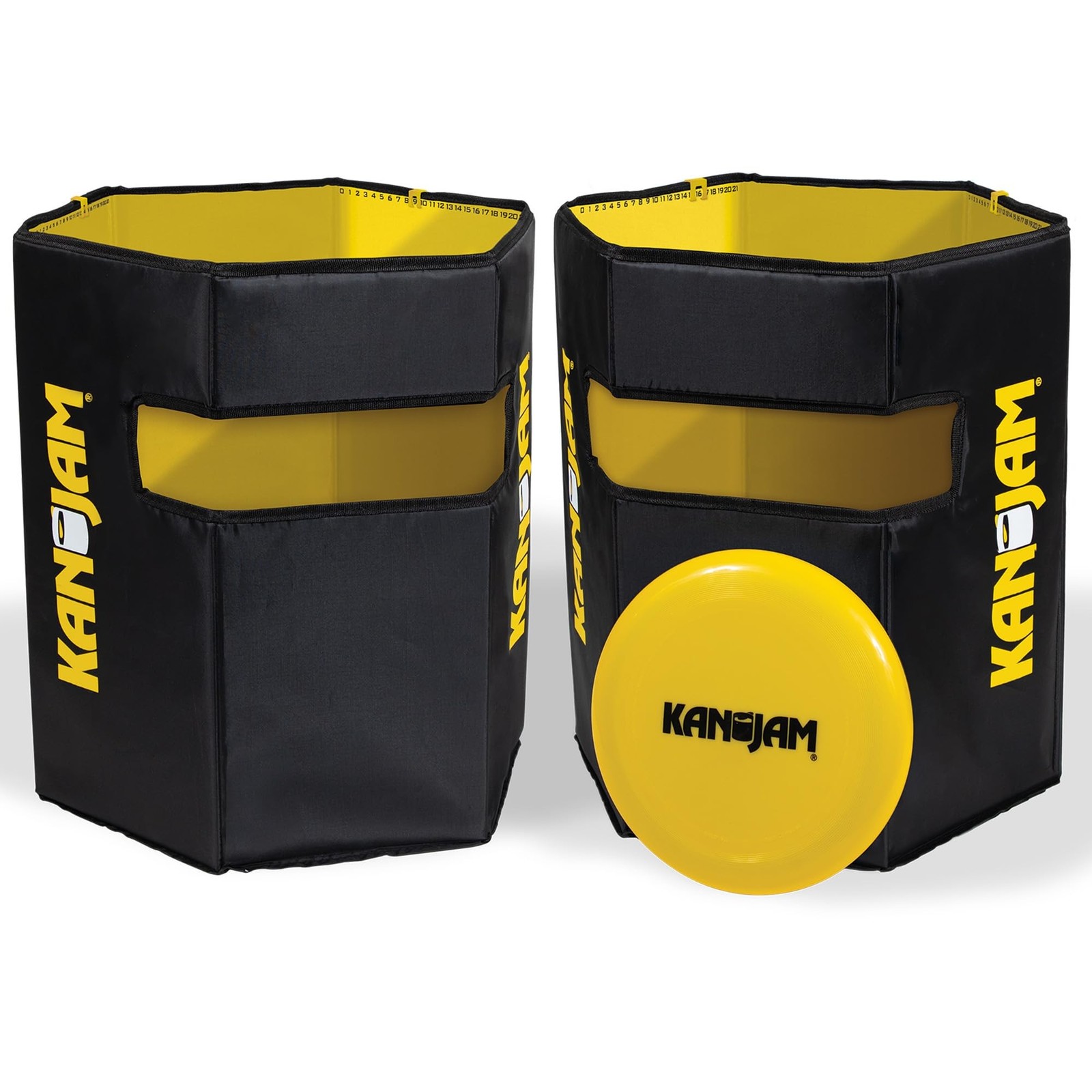 Kan Jam Foldable Travel Disc Toss Game - Black & Yellow, Standard, Nylon - Po...