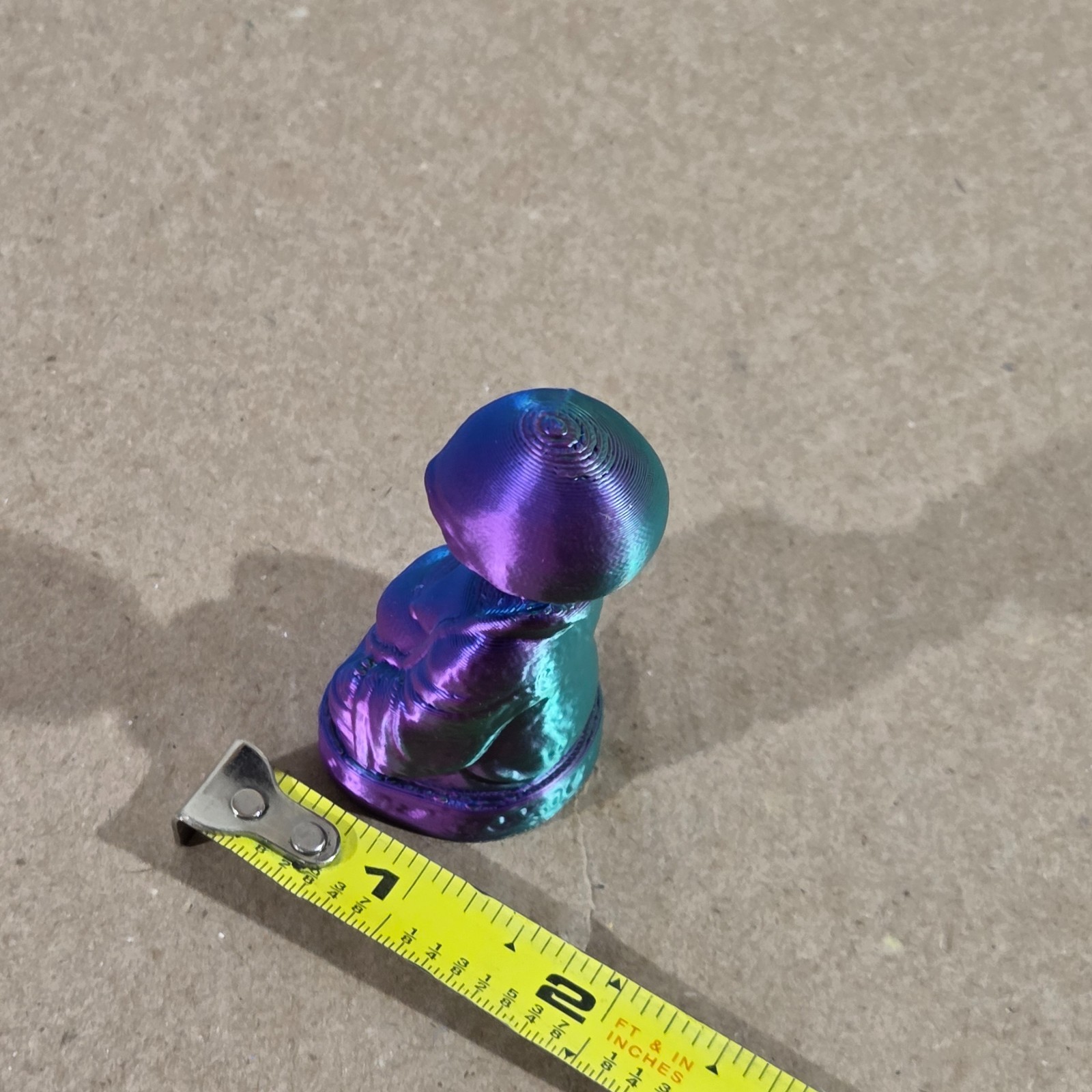 Alien Buddha Figurine 2" 3d printed plastic