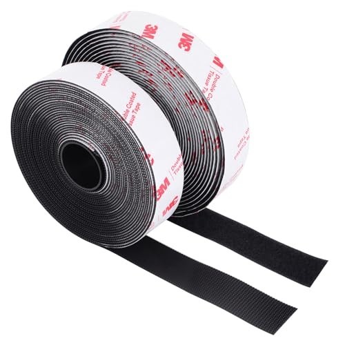 Heavy Duty Hook and Loop Tape 1" x 20ft, Self-Adhesive Interlocking Strips, Reus