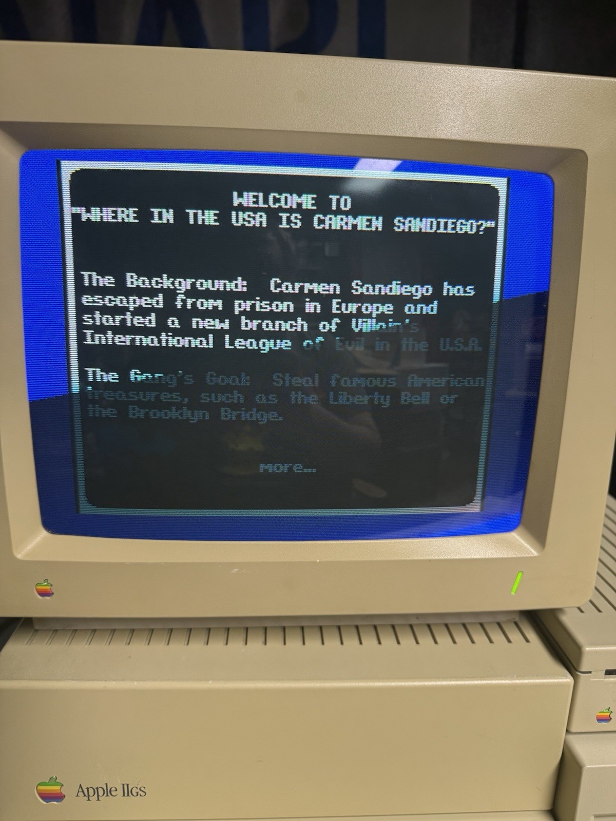 Apple II: WHERE IN THE USA IS CARMEN SANDIEGO DEMO Broderbund  Tested See Pics