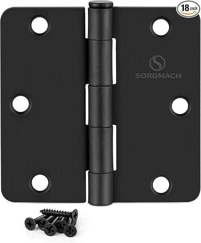 NEW Box of 12 Sorgmach Genuine Door Hinge XY-RE35110BC-0031 Matte Black FreeShip