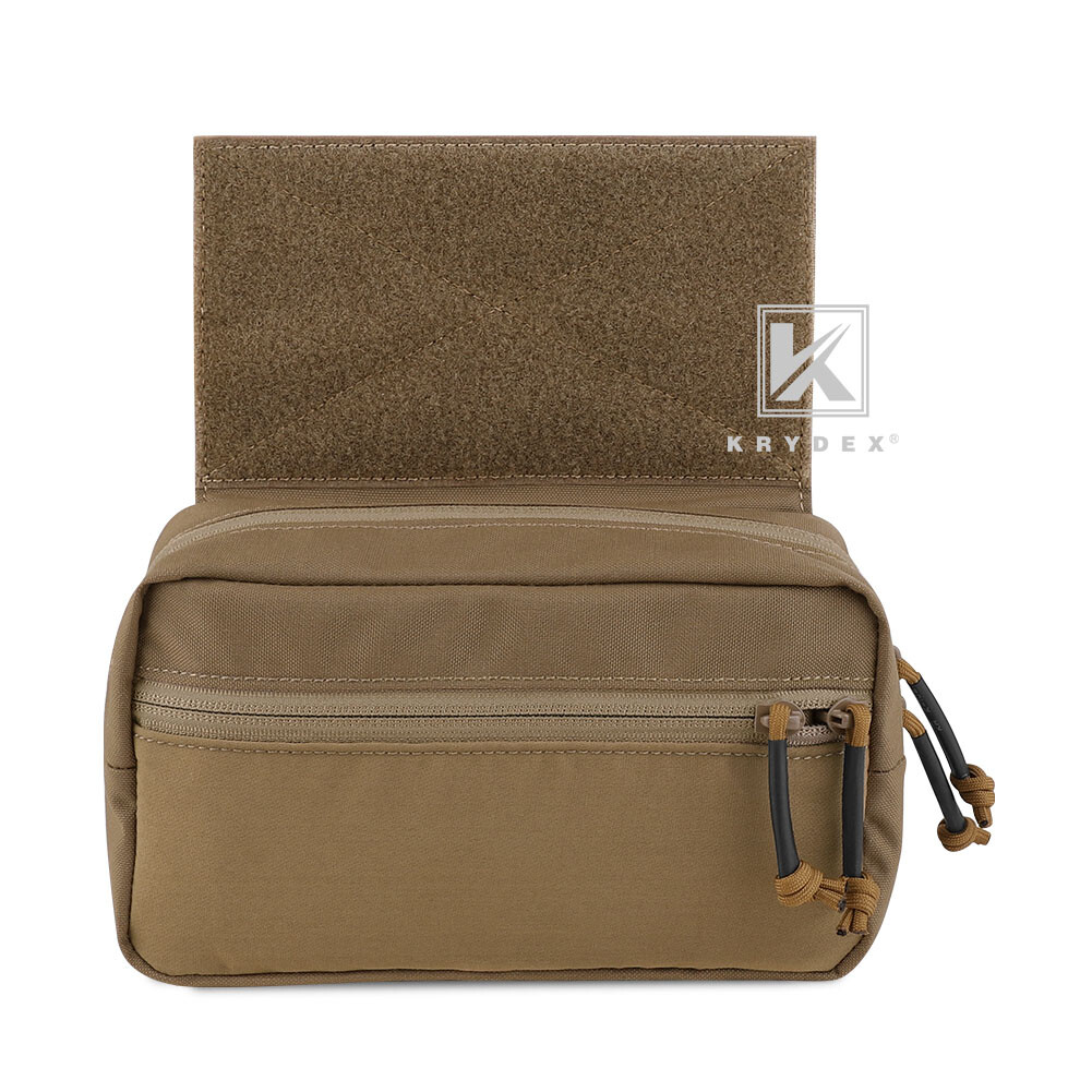 KRYDEX Tactical Drop Pouch SACK Chassis Pack Bag Hook & Loop Nylon Coyote Brown