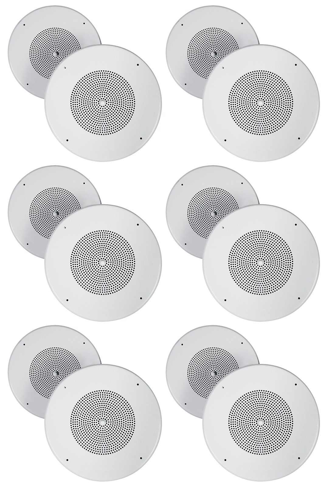 (12) Rockville MC80 Metal 8" 70 Volt Commercial Background PA Ceiling Speakers
