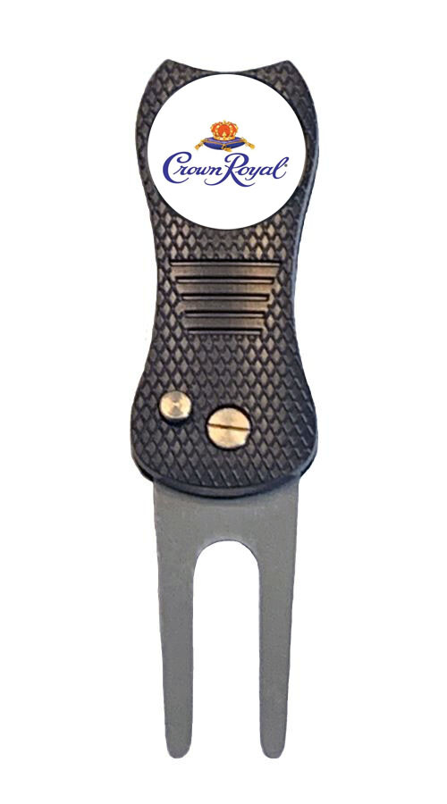 Crown Royal Golf Ball Marker w/ Switchblade Divot Tool Canadian Whiskey
