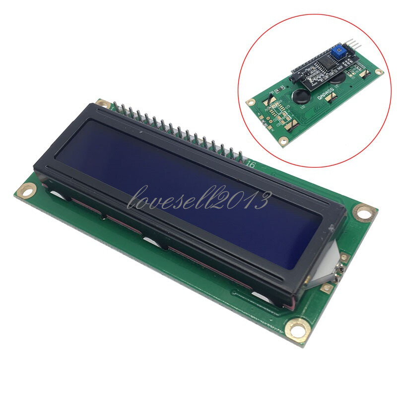 IIC/I2C/TWI/SP​​I Serial Interface1602 16X2 Character LCD Module Display Blue