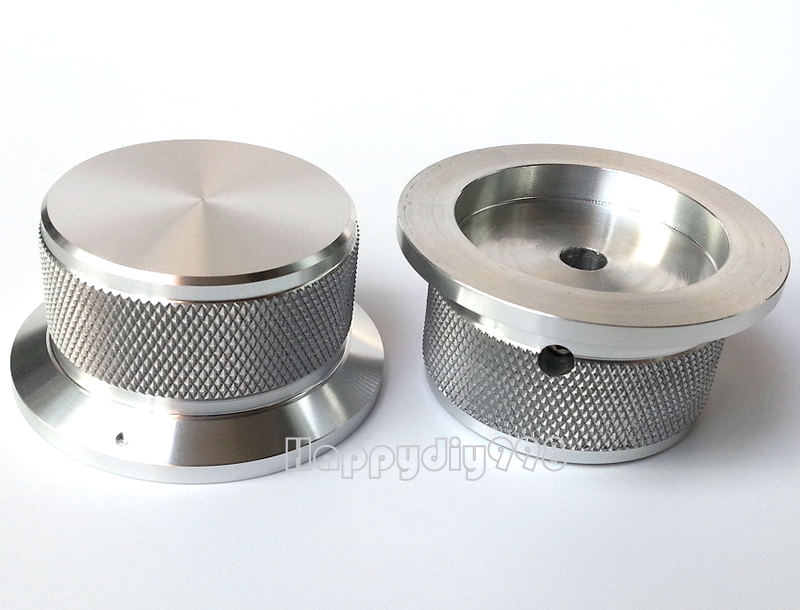 1PC 50X40X25mm Silver Color Aluminium volume potentiometer Knob for Guitar Amp