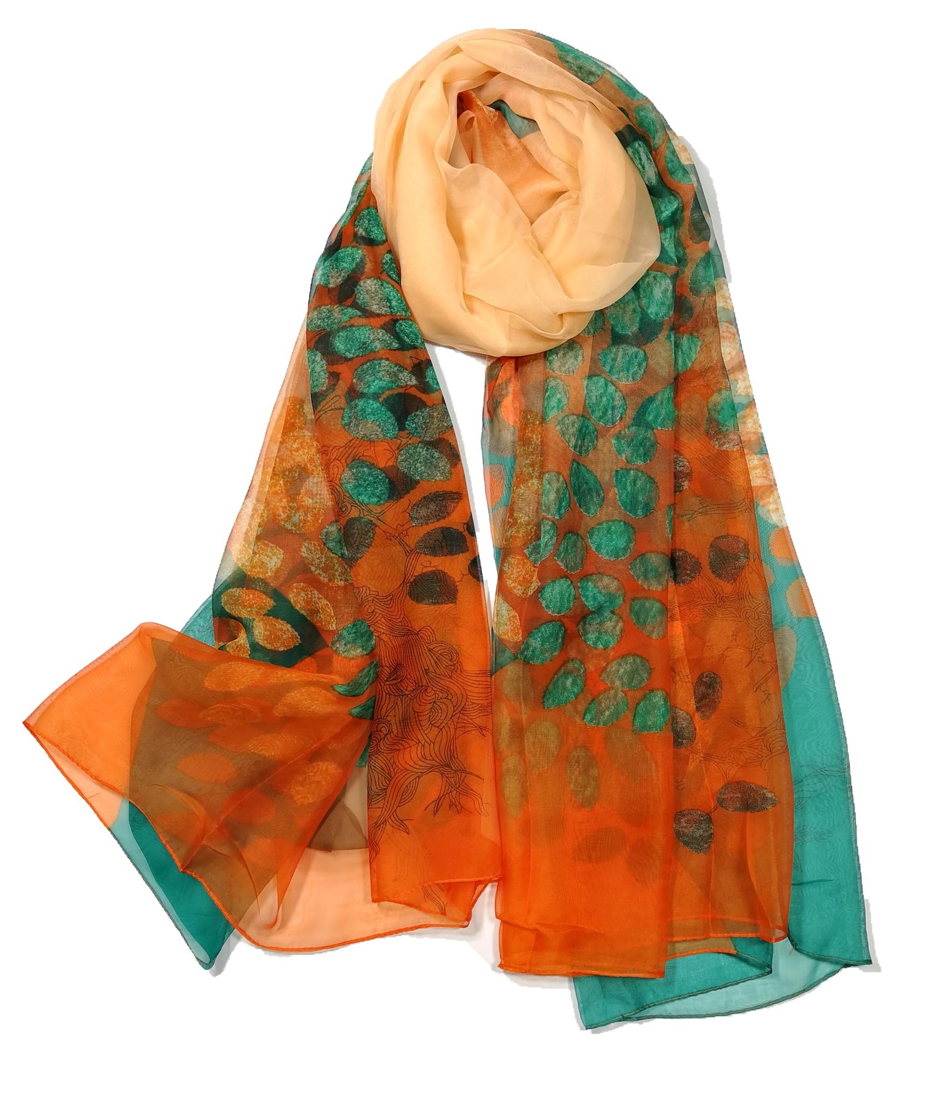 Super Large Silk Feel Floral Scarves for Women Packaged in a Gift Box