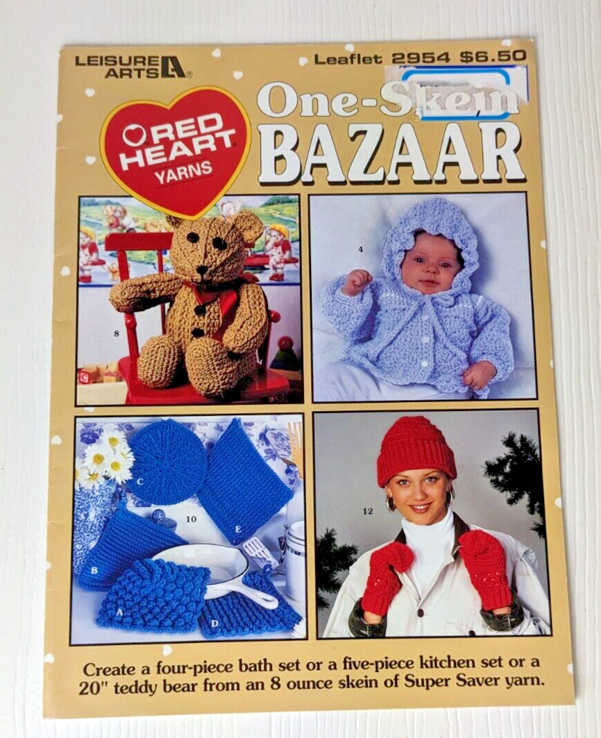 Leisure Arts One-Skein Bazaar patterns leaflet 2954 crafts