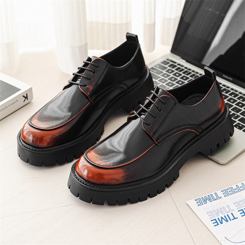 Men's Dress Shoes - Chunky Lace Up Oxford Business Dress Shoes