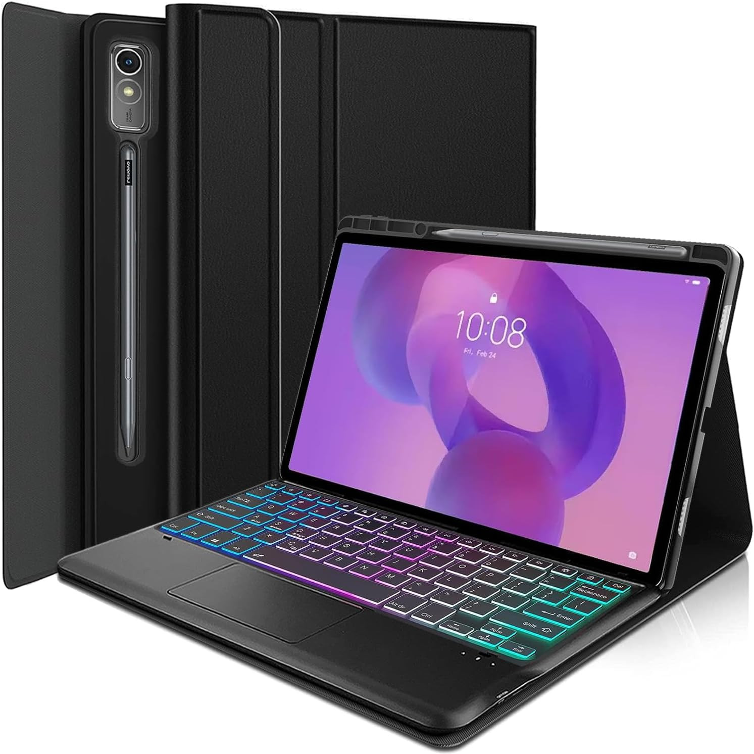 Touchpad Keyboard Case for Lenovo Idea Tab Pro 12.7 Inch 2025,  3-Zone Backlight