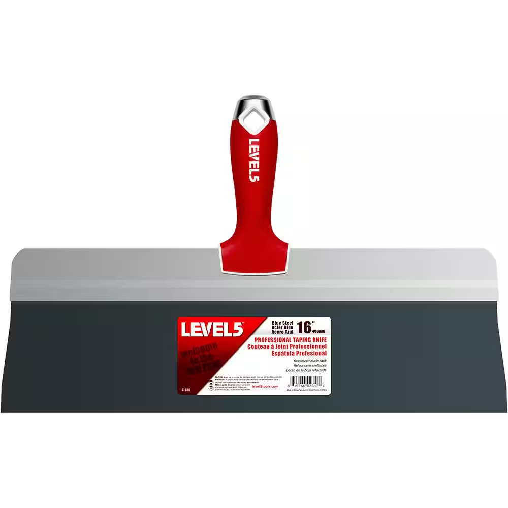 16 In. Blue Steel Big Back Taping Knife with Soft Grip Handle