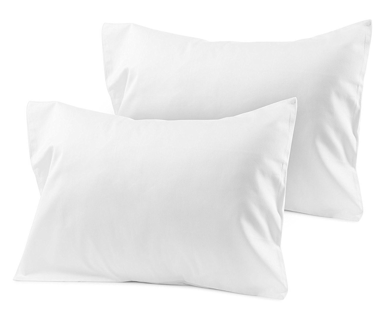 Travel Pillowcase 12x16 500 Thread Toddler Zipper, White Solid