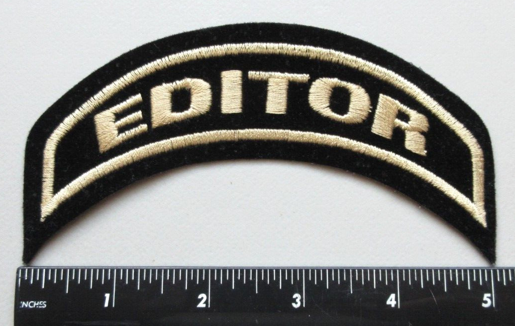 ⭐EDITOR MOTORCYCLE CLUB MOTORCYCLE GROUP BIKERS JACKET VEST EMBROIDERED PATCH