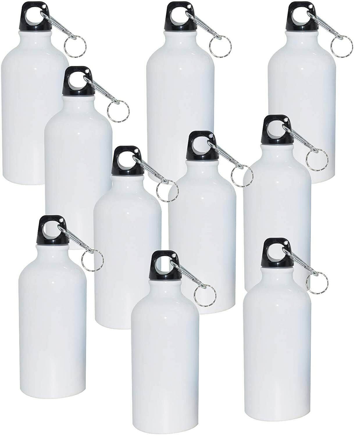 10 PCS Blank Coated 750ml Aluminium Water Bottle Sublimation Heat Press Transfer