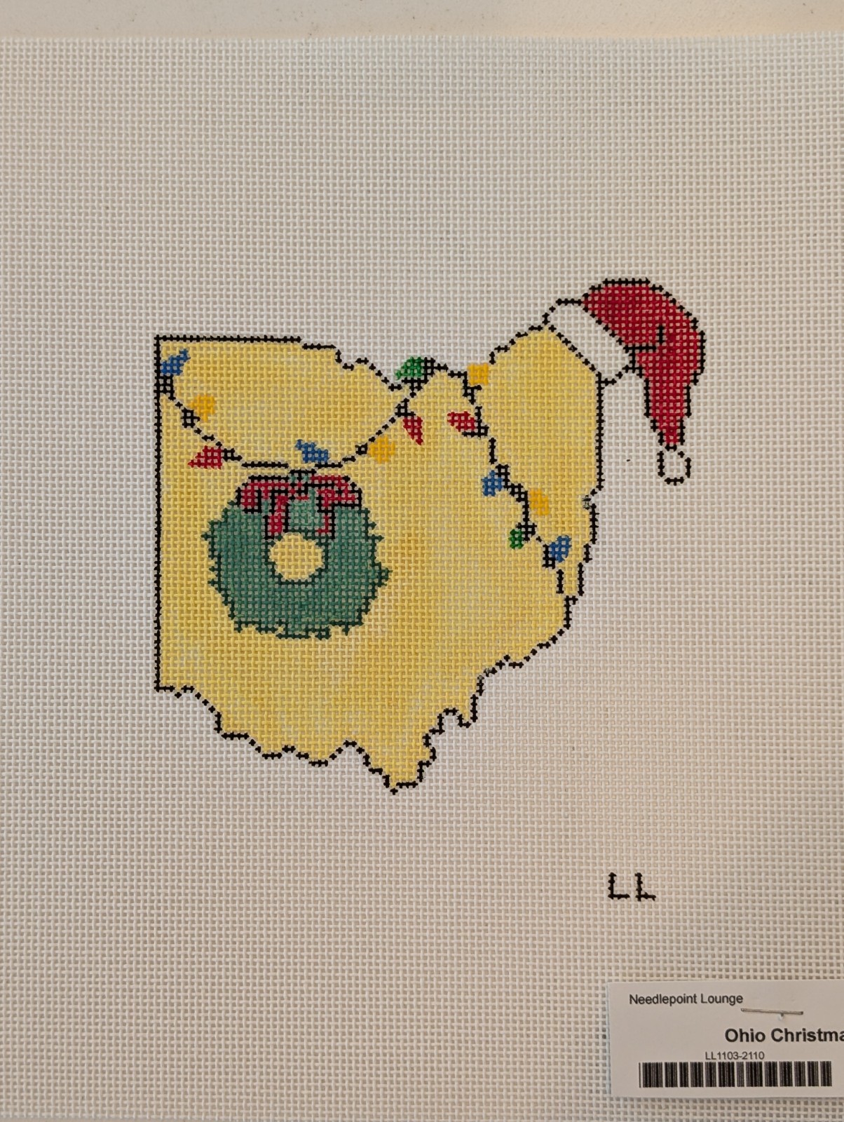 Ohio Christmas by LL (unknown designer) Needlepoint Canvas