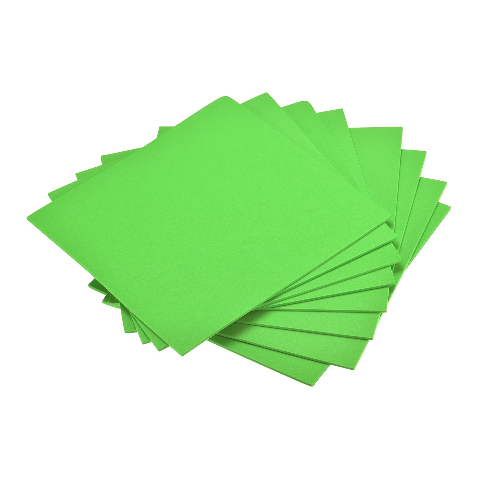 8 Pack 9.84 x 9.84" 3mm Thickness EVA Foam Sheets for Arts Green