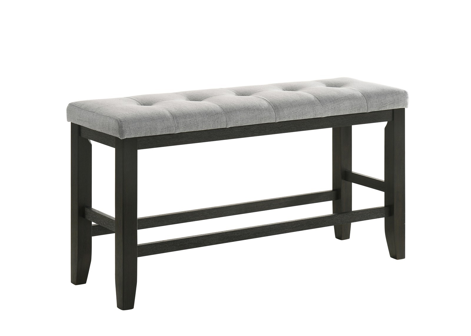 1Pc Modern Counter Height Bench Tufted Upholstery Tapered Wood Legs