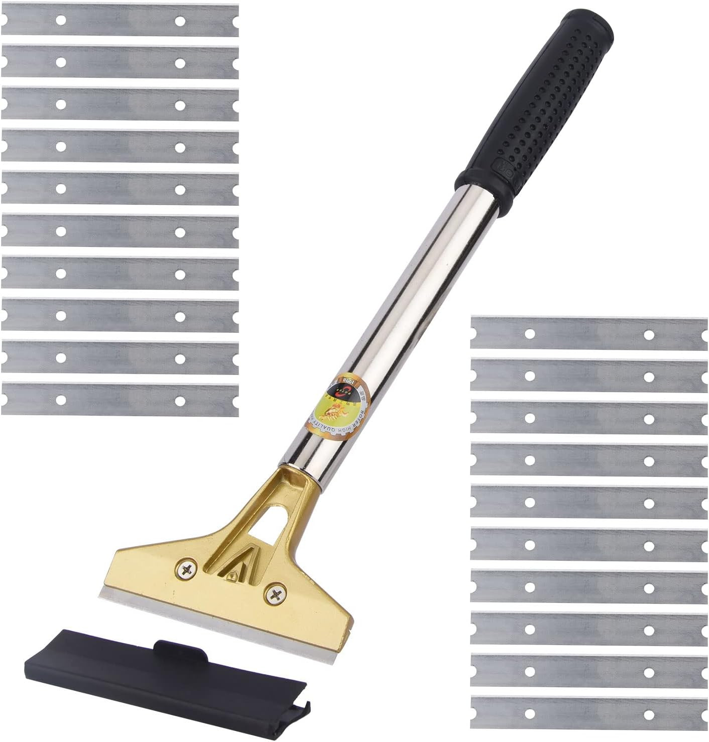 4 Inch Razor Blade Scraper with 20Pcs Extra Metal Blades Multi-Purpose Heavy