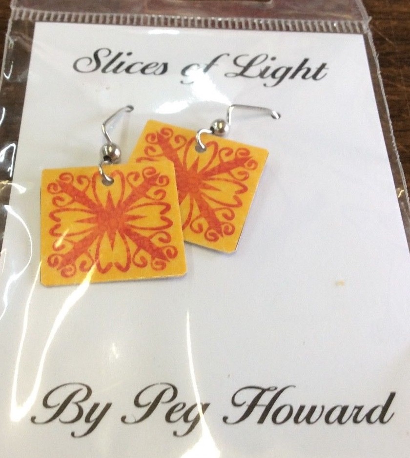 SLICES OF LIGHT EARRINGS BY PEG HOWARD