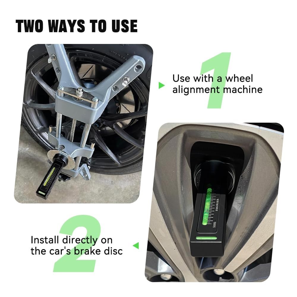 Adjustable Magnetic Camber Caster Gauge - Universal Wheel Alignment Tool, 2-Pack