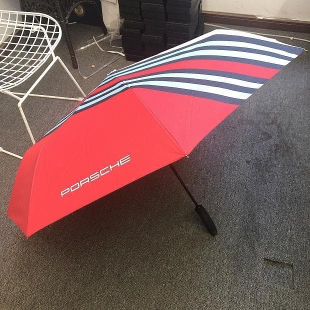 Official Porsche Martini Racing Umbrella Folding Compact Windproof New