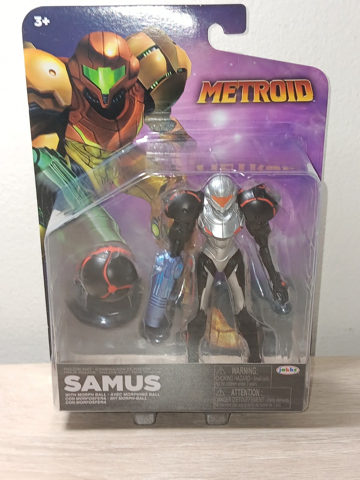 *FREE SHIP* 4" PHAZON SUIT SAMUS + MORPH BALL Metroid Jakks Pacific Nintendo