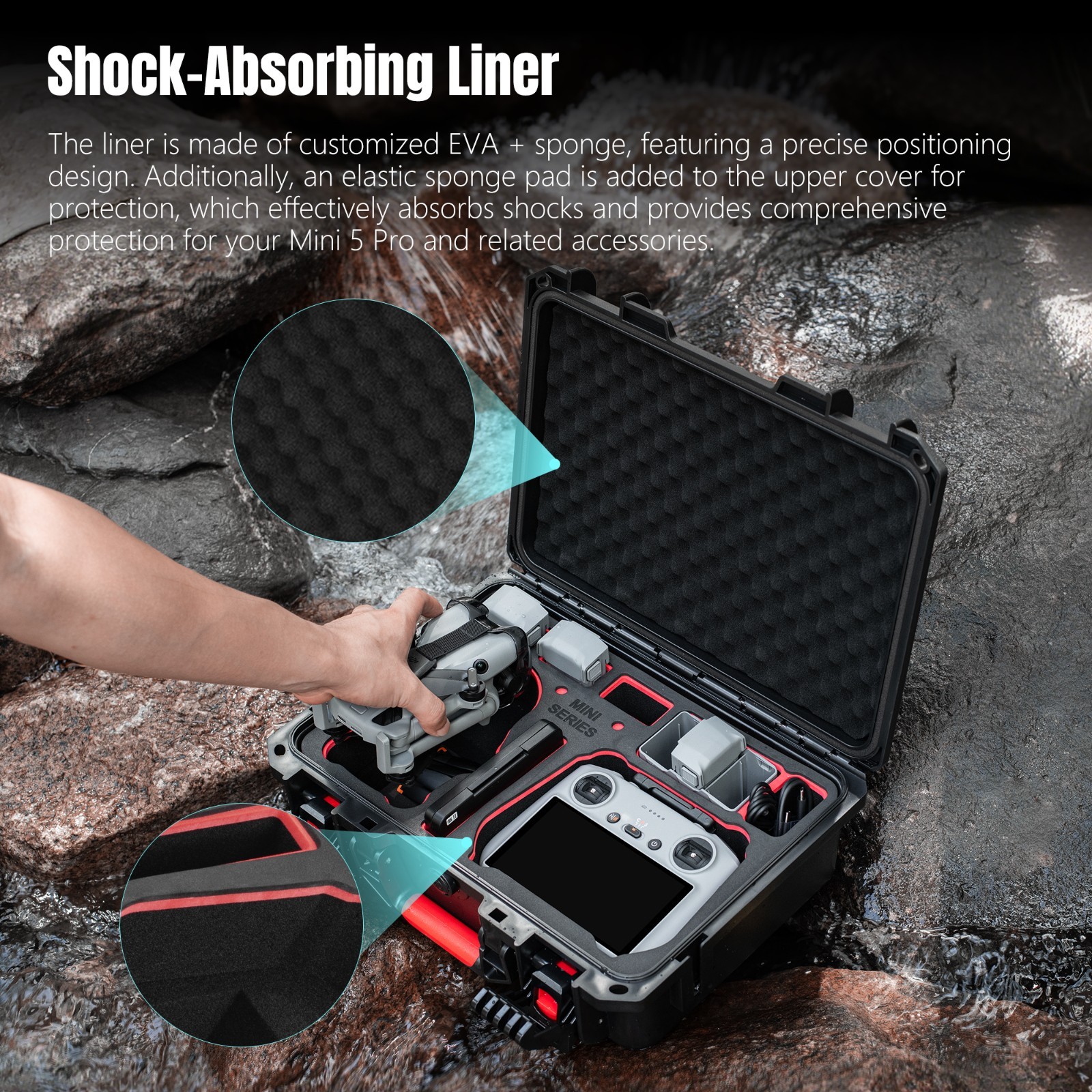 Carrying Case for DJI Mini 5 Pro Drop-Resistant & Pressure-Resistant Storage Box