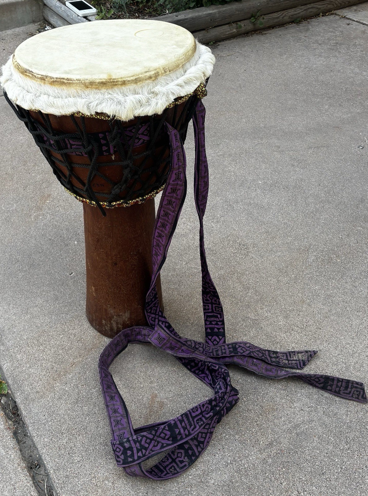 Vintage handmade African Djembe drum