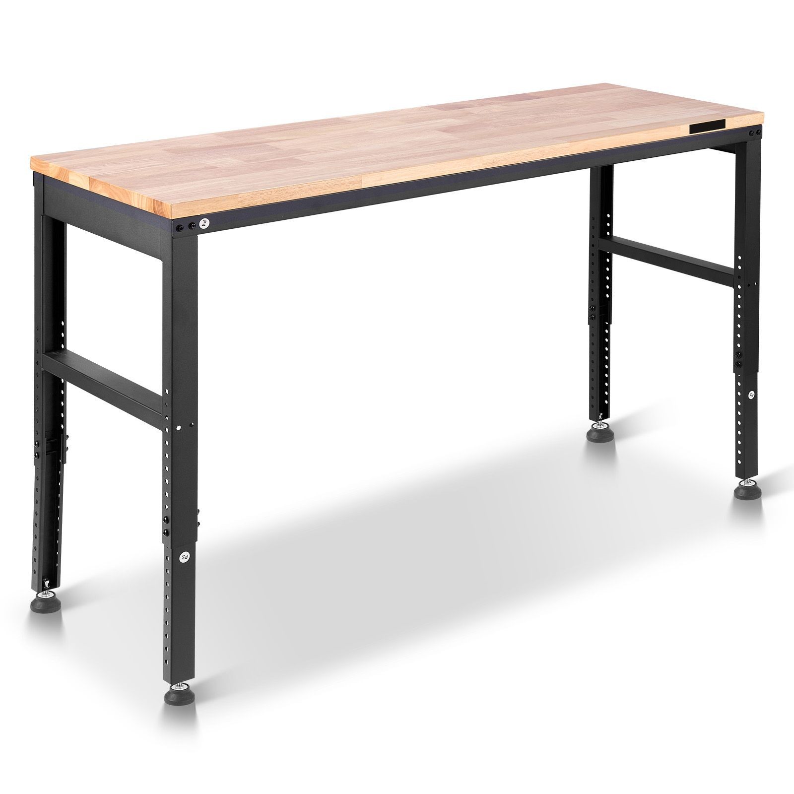 2000lb Adjustable Workbench 61x20in 4AC2USB Oak Garage