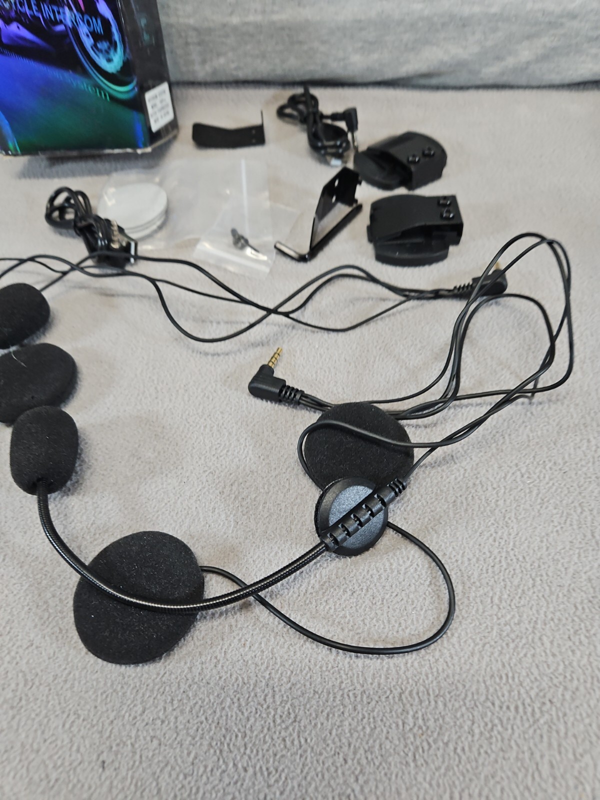 Motorcycle Intercom Microphones And Mounting Plates Only (A2)