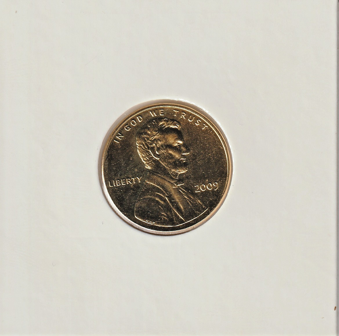 UNCIRCULATED GOLD PLATED 2009-P LINCOLN PENNY (Presidency)