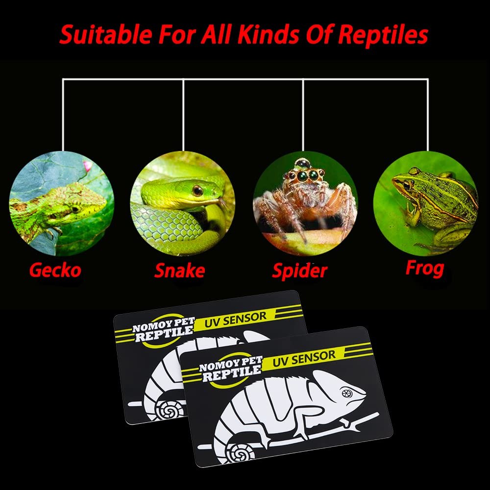 DQITJ 4 Pcs Quick Test UVB Sensor, Reptile UV Tester Heating Lamp...