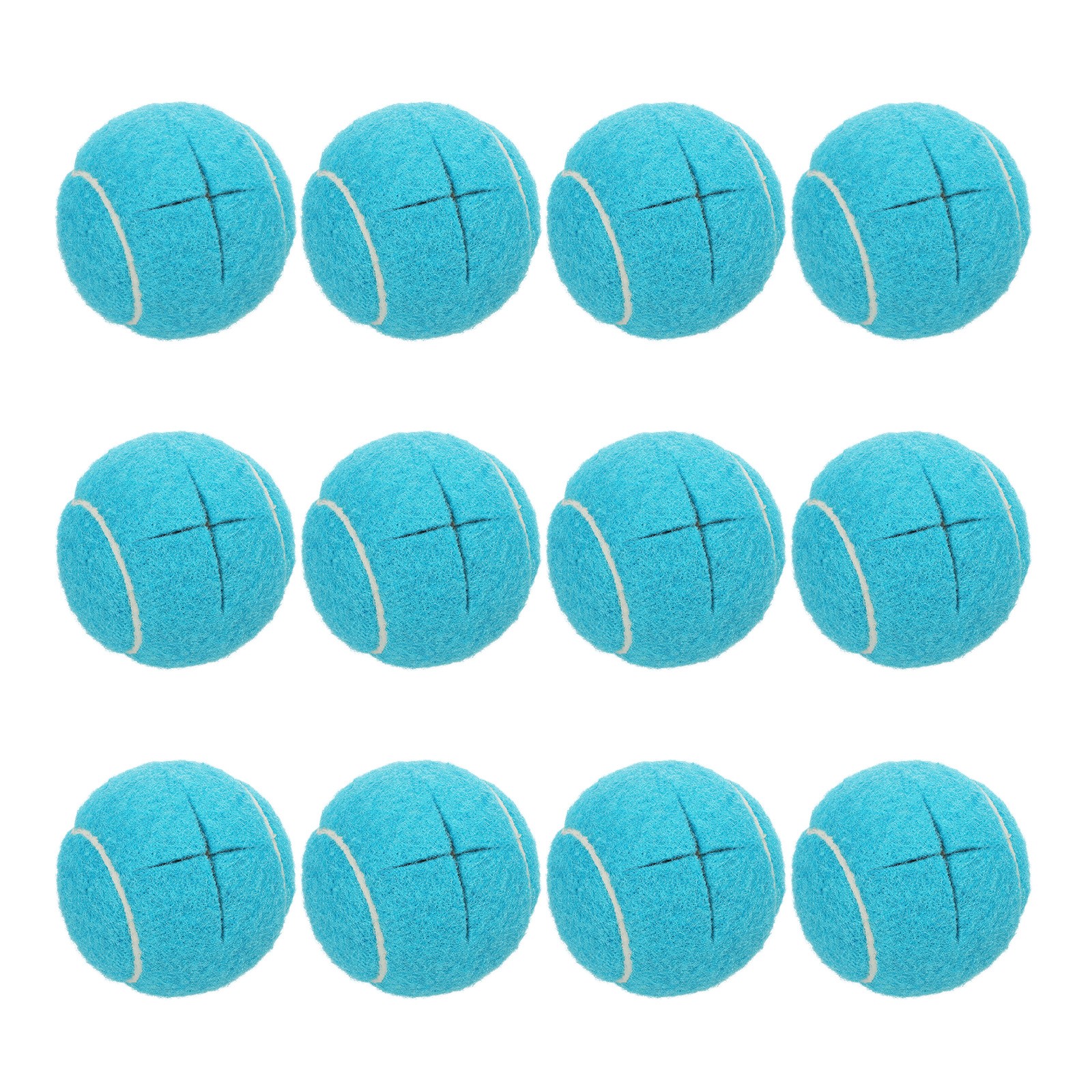 12 Pcs Precut Tennis Balls for Walkers Furniture Legs, Blue