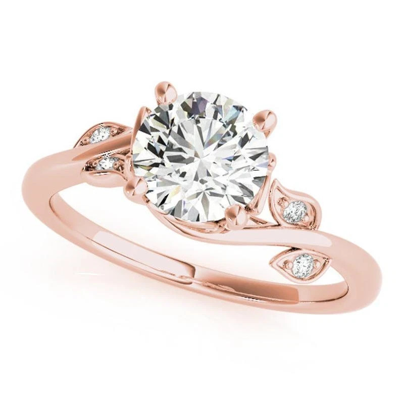 Round Cut Lab-Created 1.95 Ct VVS1 Diamond Engagement Ring 14K Rose Gold Finish