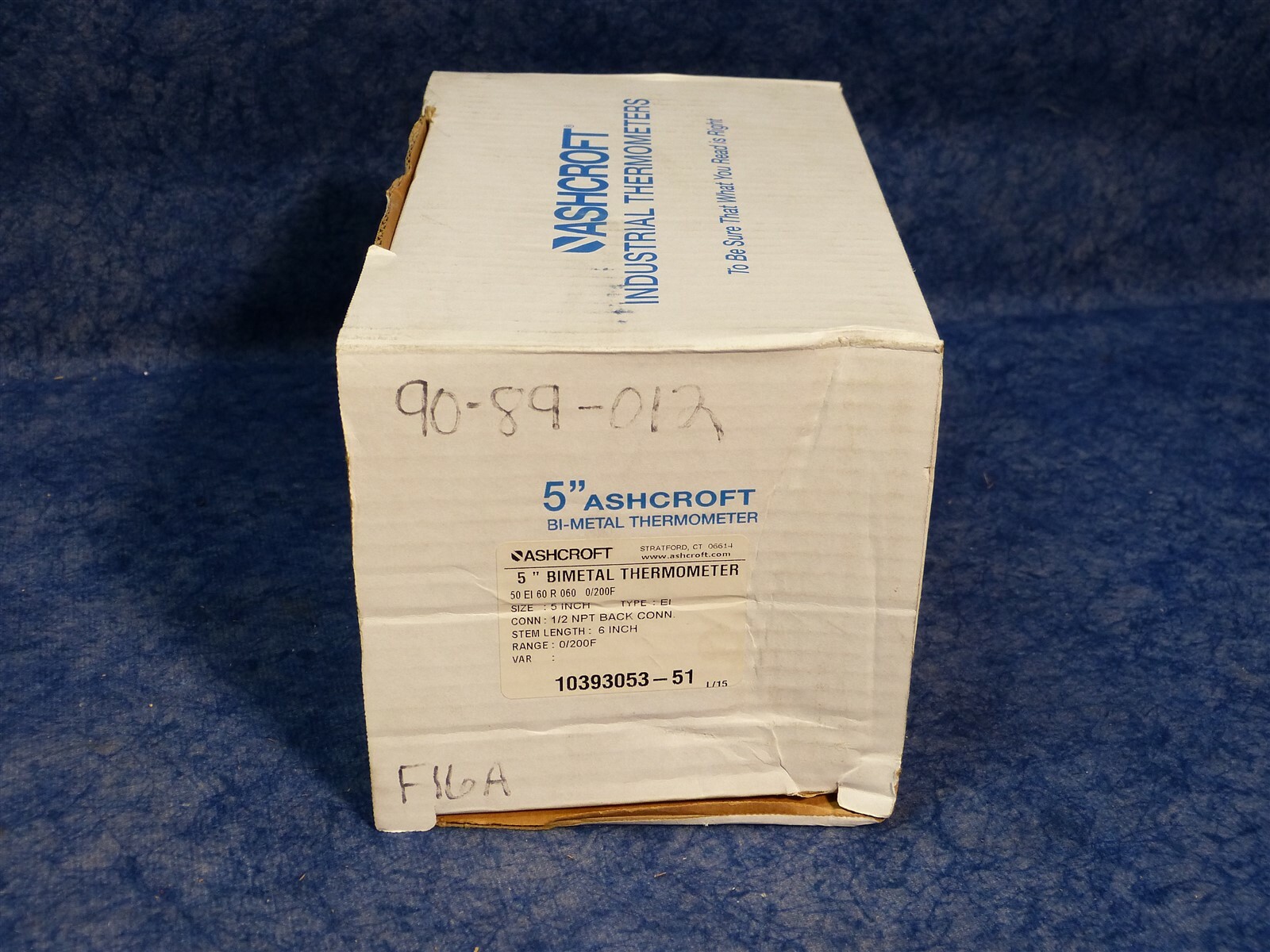 Ashcroft 5" Bimetal Thermometer 50 EI 60 R 060 0/200F 0-200 Degrees