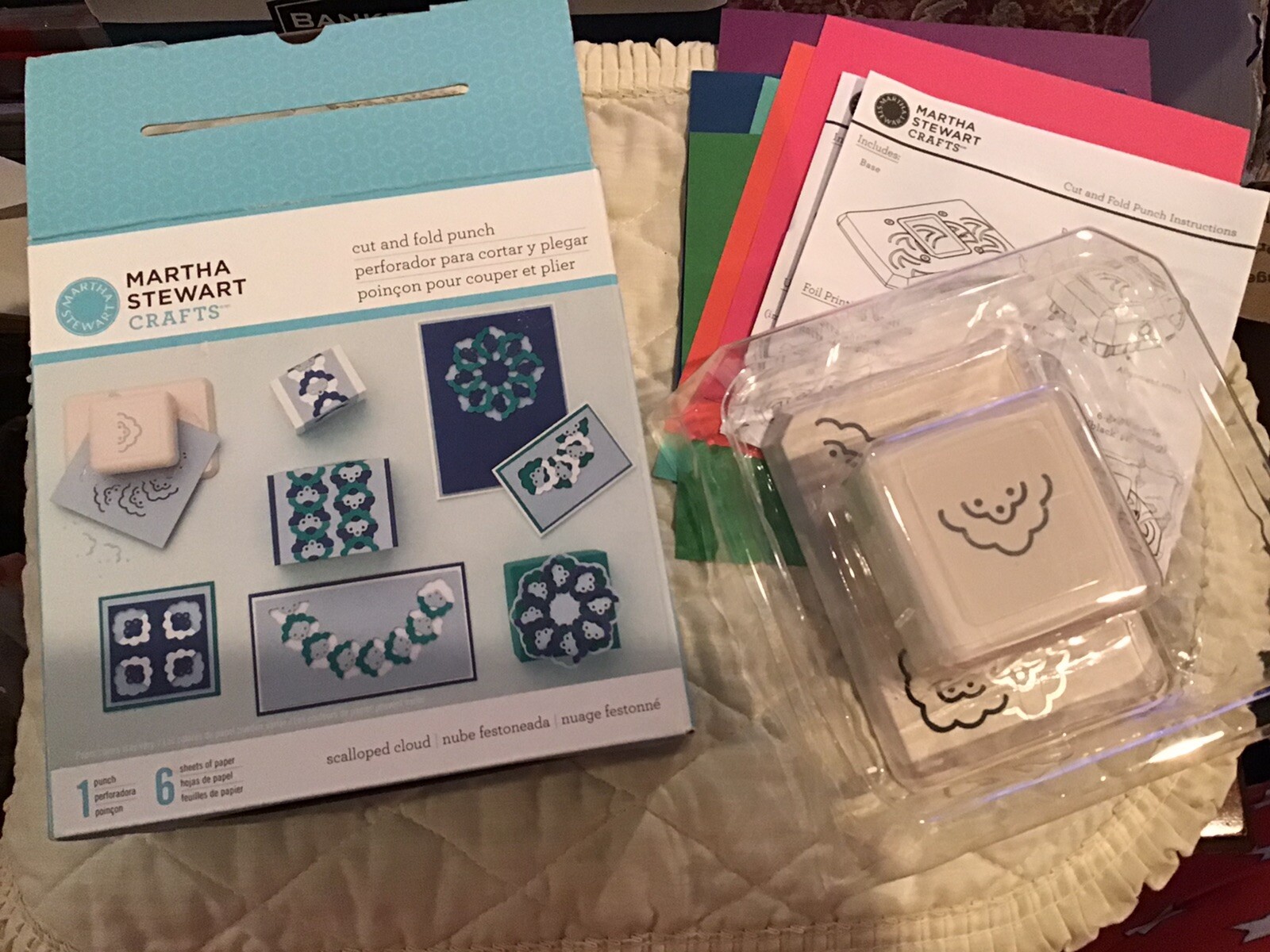 Martha Stewart Crafts Cut & Fold Punch~Scalloped Cloud New