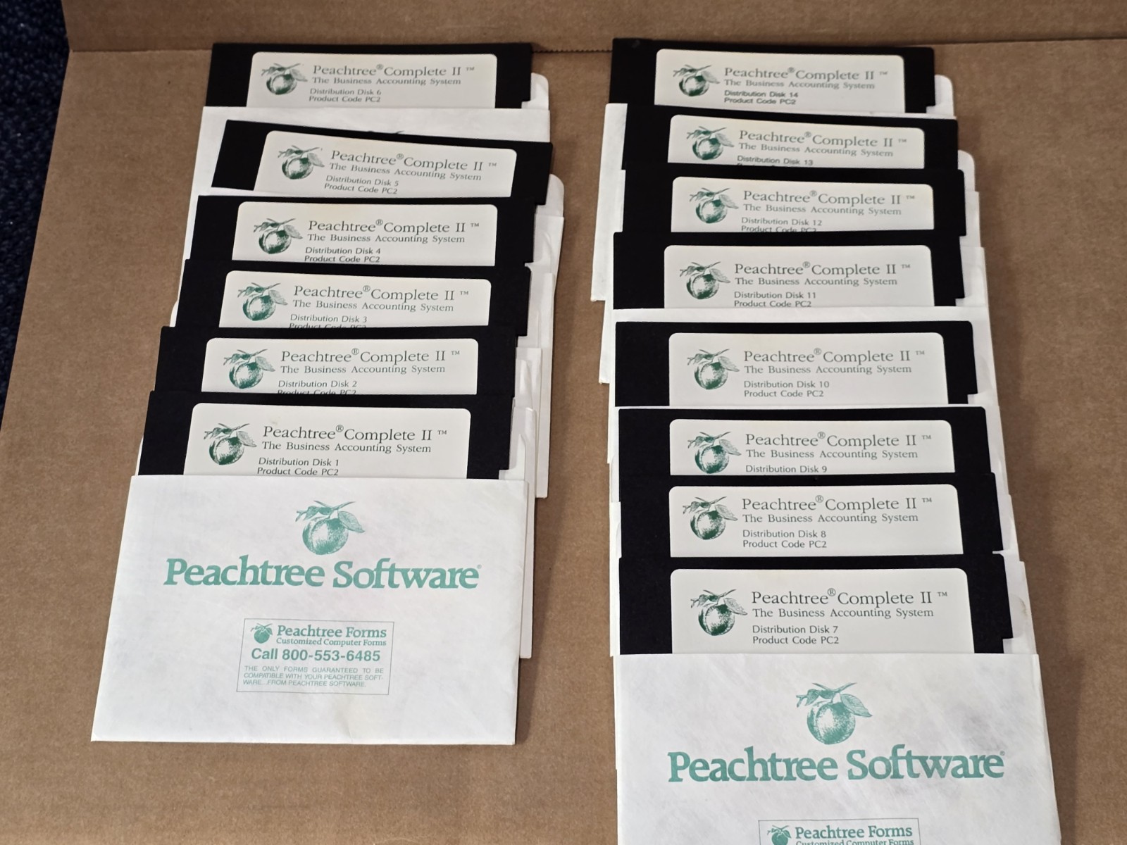 ADP Peachtree Complete II Accounting For IBM PC 1980s | 14 Floppy Disk Software