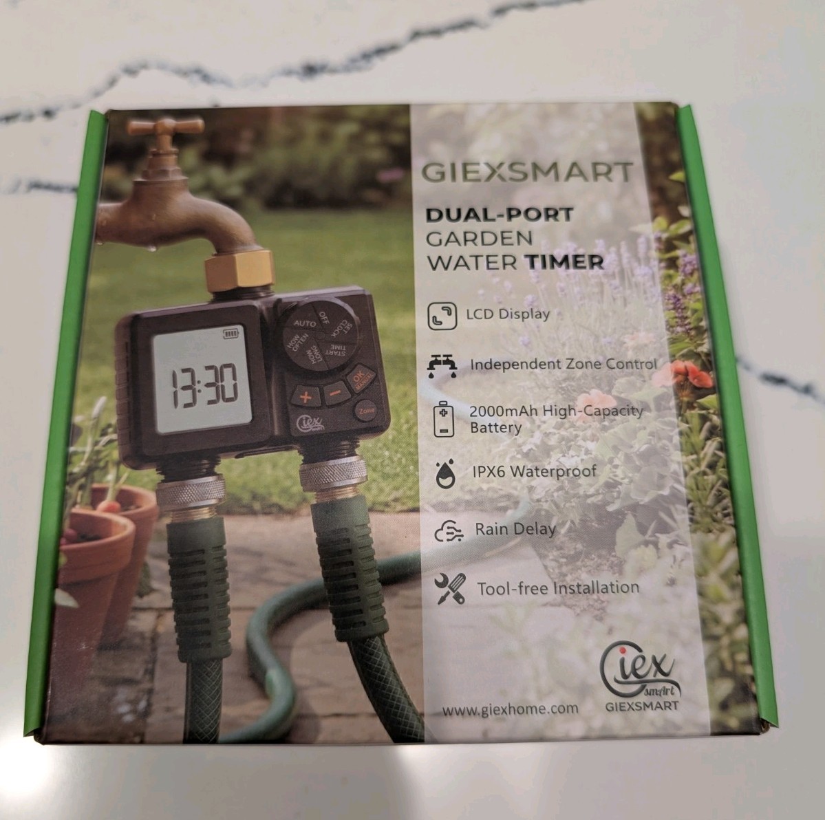 GIEXSMART Dual Port Water Sprinkler Timer