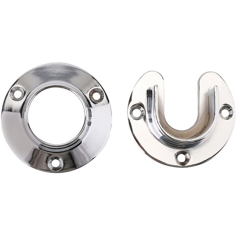Heavy duty solid metal chrome-plated finish high quality closet pole end support