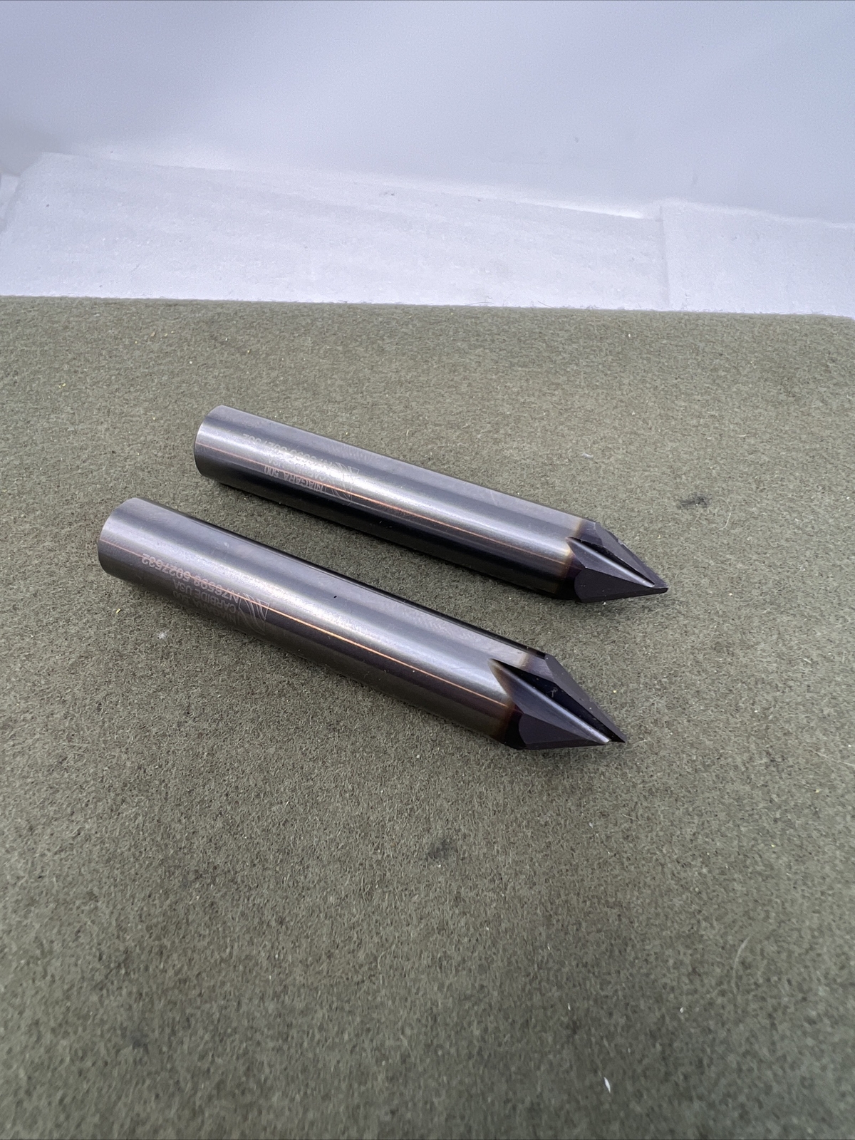 Niagara  Lot Of (2) 1/2" 60° Solid Carbide Chamfering Mill / N76598 / TialN